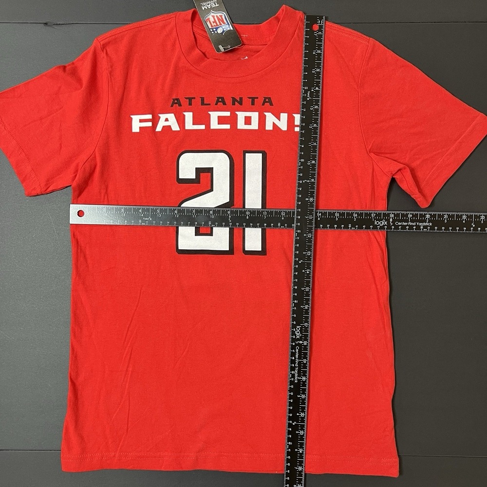 Atlanta Falcons Deion Sanders Jersey Tshirt Youth L Red NWT - Picture 5 of 6